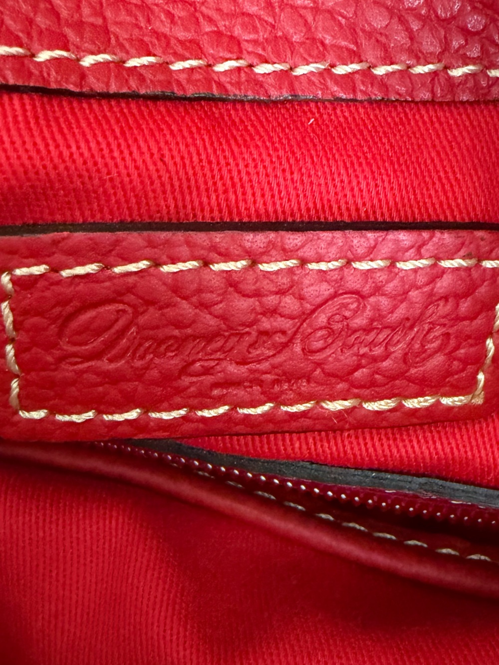 Dooney & Bourke Pebble Grain Satchel in Red - Picture 5 of 11